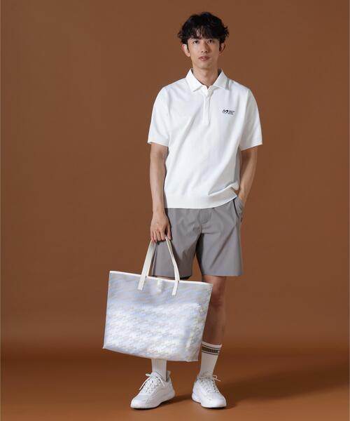 MASTER BUNNY EDITION（マスターバニーエディション）の「布帛衿ポロニット (MENS)（ニット/セーター・メンズ・グレー/ブラック/ホワイト・X-LARGE/LARGE/MEDIUM）」の4枚目の写真