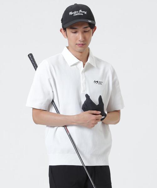 MASTER BUNNY EDITION（マスターバニーエディション）の「布帛衿ポロニット (MENS)（ニット/セーター・メンズ・グレー/ブラック/ホワイト・X-LARGE/LARGE/MEDIUM）」の6枚目の写真
