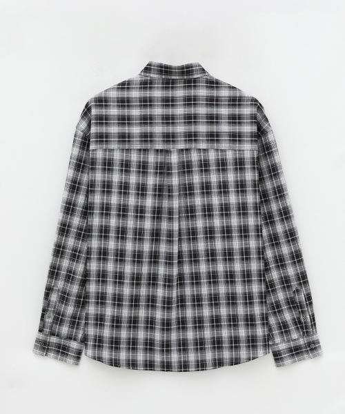 DNSR(ディーエヌエスアール)の「リラックスチェックシャツ ブラック(シャツ/ブラウス・メンズ・その他・SMALL/MEDIUM/LARGE/X-LARGE)」の3枚目の写真