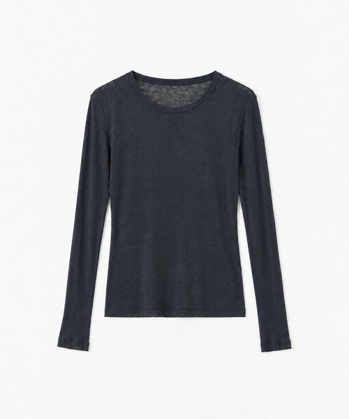 CANAL JEAN(キャナルジーン)の「bebyyou テンセルウールシアーロンT(Tシャツ/カットソー・レディース・ヘザーグレー/ネイビー/グレー・ONE SIZE)」の19枚目の写真