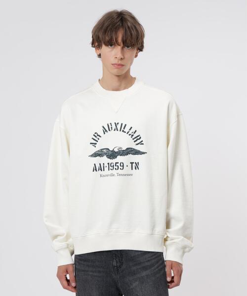 Alpha Industries（アルファインダストリーズ）の「Alpha Industries/アルファ インダストリーズ/ESSENTIAL CREW RELAXED FIT SWEATSHIRT 【AIR AUX】/エッセンシャル クルー リラックスフィット スウェットシャツ（スウェット・メンズ・ブラック/ベージュ・L/M）」の20枚目の写真