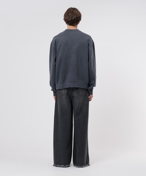 Alpha Industries（アルファインダストリーズ）の「Alpha Industries/アルファ インダストリーズ/ESSENTIAL CREW RELAXED FIT SWEATSHIRT 【AIR AUX】/エッセンシャル クルー リラックスフィット スウェットシャツ（スウェット・メンズ・ブラック/ベージュ・L/M）」の5枚目の写真