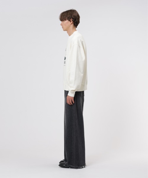 Alpha Industries（アルファインダストリーズ）の「Alpha Industries/アルファ インダストリーズ/ESSENTIAL CREW RELAXED FIT SWEATSHIRT 【AIR AUX】/エッセンシャル クルー リラックスフィット スウェットシャツ（スウェット・メンズ・ブラック/ベージュ・L/M）」の9枚目の写真