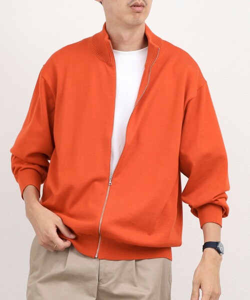 NOLLEY’S(ノーリーズ)の「ハイゲージウォッシャブルニットスタンドジップ 26AW(ニット/セーター・メンズ・ライトグレー/ブラック/オレンジ・XL/S/M/L)」の15枚目の写真