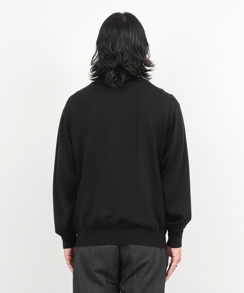 NOLLEY’S(ノーリーズ)の「ハイゲージウォッシャブルニットスタンドジップ 26AW(ニット/セーター・メンズ・ライトグレー/ブラック/オレンジ・XL/S/M/L)」の9枚目の写真