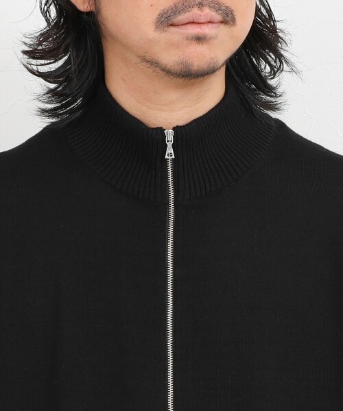 NOLLEY’S(ノーリーズ)の「ハイゲージウォッシャブルニットスタンドジップ 26AW(ニット/セーター・メンズ・ライトグレー/ブラック/オレンジ・XL/S/M/L)」の10枚目の写真