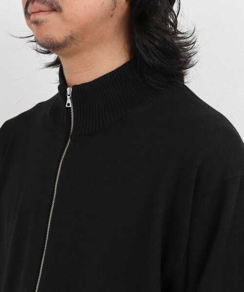 NOLLEY’S(ノーリーズ)の「ハイゲージウォッシャブルニットスタンドジップ 26AW(ニット/セーター・メンズ・ライトグレー/ブラック/オレンジ・XL/S/M/L)」の12枚目の写真