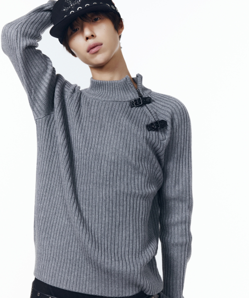 AAKAM（アーカム）の「Slant Zipper Belted Knit (Gray)（ニット/セーター・レディース・その他・1/2）」の11枚目の写真