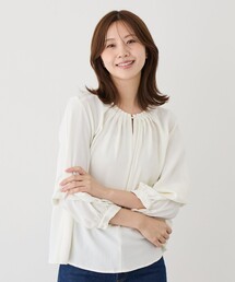 2WAY衿タックブラウス