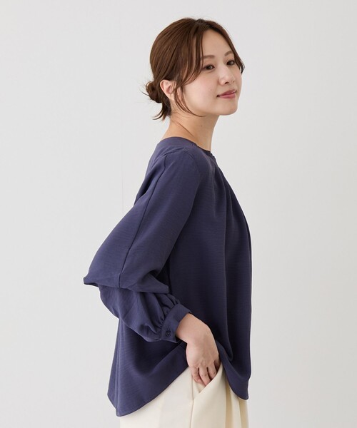 Jayro(ジャイロ)の「2WAY衿タックブラウス(シャツ/ブラウス・レディース・ホワイト系その他/ブラック/ネイビー/ベージュ・M)」の14枚目の写真