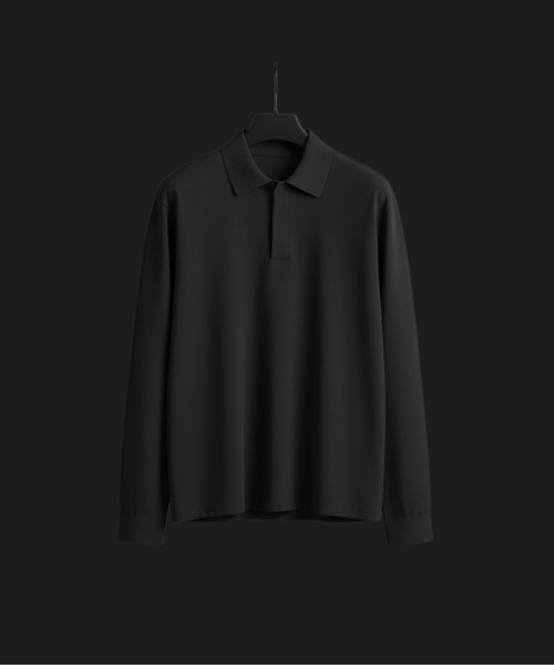 UNITED TOKYO(ユナイテッドトウキョウ)の「【店舗人気NO1素材】18G サーブルストレッチポロニット |日本製/通気性/ムレ防止/オールシーズン/オフィスカジュアル(ニット/セーター・メンズ・ライトグレー/ブラック/ネイビー/ダークグレー・1/2/3)」の3枚目の写真