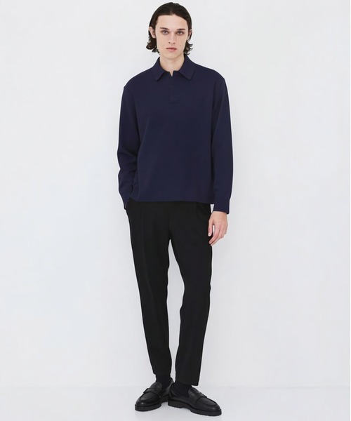 UNITED TOKYO(ユナイテッドトウキョウ)の「【店舗人気NO1素材】18G サーブルストレッチポロニット |日本製/通気性/ムレ防止/オールシーズン/オフィスカジュアル(ニット/セーター・メンズ・ライトグレー/ブラック/ネイビー/ダークグレー・1/2/3)」の10枚目の写真