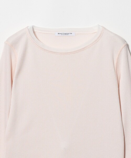 BEAUTY&YOUTH UNITED ARROWS(ビューティーアンドユースユナイテッドアローズ)の「ポリエステルコットン テレコ チュール ドッキングプルオーバー(Tシャツ/カットソー・レディース・ライトピンク/オフホワイト/ブラック/オリーブ・FREE)」の13枚目の写真