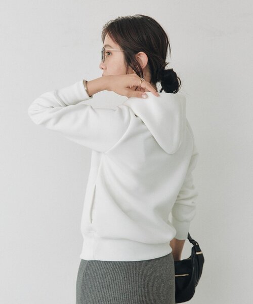 RIVE DROITE（リヴドロワ）の「【WEB限定】スポンジダンボールZIPパーカーカットソー（秋服）（パーカー・レディース・ブラウン/アイボリー/ブラック/ベージュ/オフホワイト・FREE）」の11枚目の写真