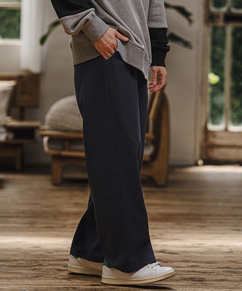 CAMBIO(カンビオ)の「mp15406- Karze Span Wide Straight Pants ワイドストレートトラックパンツ(A78126cmb)(その他パンツ・メンズ・ブラック/ネイビー/グレイッシュベージュ/ミックスグレー・L/M/S)」の4枚目の写真