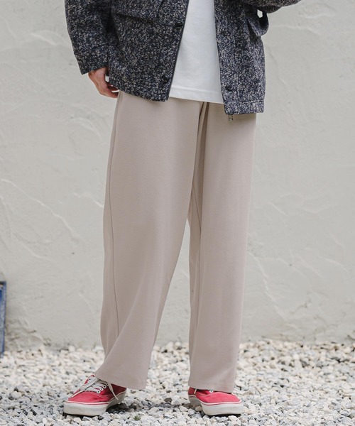 CAMBIO(カンビオ)の「mp15406- Karze Span Wide Straight Pants ワイドストレートトラックパンツ(A78126cmb)(その他パンツ・メンズ・ブラック/ネイビー/グレイッシュベージュ/ミックスグレー・L/M/S)」の3枚目の写真