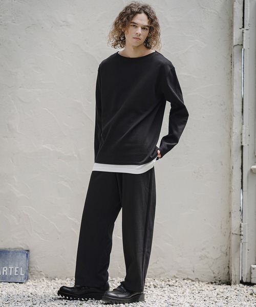 CAMBIO(カンビオ)の「mp15406- Karze Span Wide Straight Pants ワイドストレートトラックパンツ(A78126cmb)(その他パンツ・メンズ・ブラック/ネイビー/グレイッシュベージュ/ミックスグレー・L/M/S)」の20枚目の写真