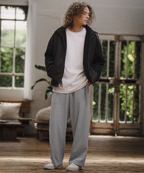 CAMBIO(カンビオ)の「mp15406- Karze Span Wide Straight Pants ワイドストレートトラックパンツ(A78126cmb)(その他パンツ・メンズ・ブラック/ネイビー/グレイッシュベージュ/ミックスグレー・L/M/S)」の5枚目の写真
