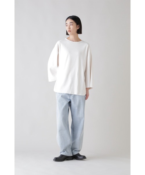 YLEVE（イレーヴ）の「YLEVE / CTN RIB P/O BIG（Tシャツ/カットソー・レディース・ホワイト・1）」の2枚目の写真