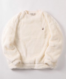 【71】【BEVERLY HILLS POLO CLUB/ビバリーヒルズポロクラブ】両面ボアフリース プルオーバー/オーバーサイズ/ロゴ刺繍/ふわもこ/レディース