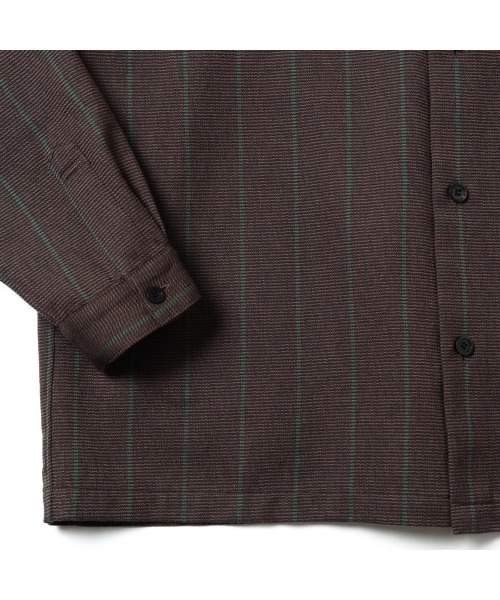 MATSUFUJI(マツフジ)の「Grosgrain Stripe Shirt(シャツ/ブラウス・メンズ・ブルー/ブラウン・2/3)」の8枚目の写真