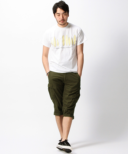 BEAMS PLUS ジップ クロップド カーゴパンツ ビームスプラス オリーブ BEAMS PLUS ジップ クロップド カーゴパンツ ビームスプラス