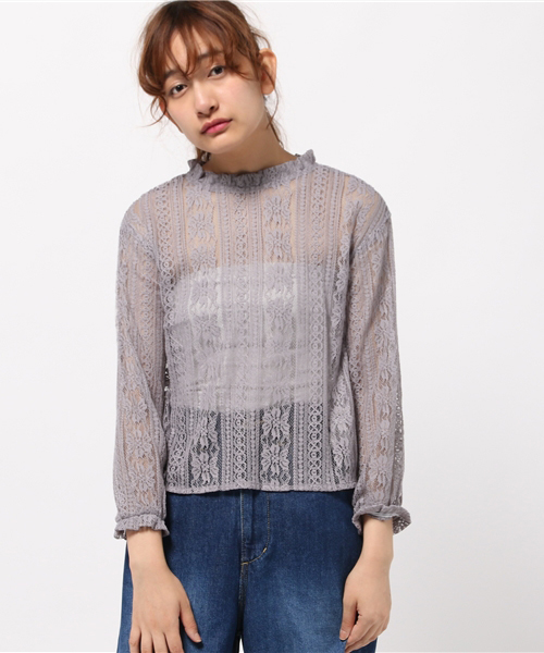 mystic(ミスティック)の「総レースブラウス(シャツ/ブラウス・レディース・レンガ/ブラック/オフホワイト/グレー・フリ-)」の19枚目の写真