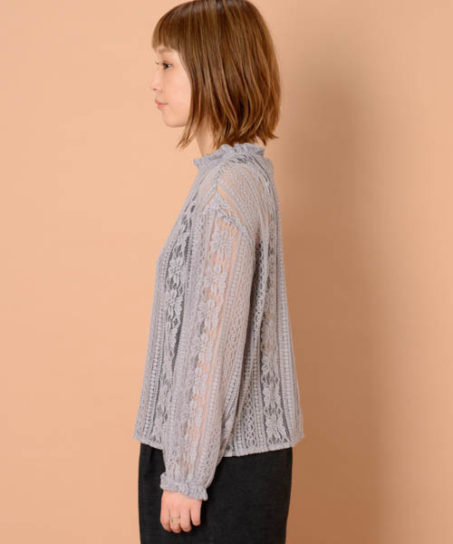 mystic(ミスティック)の「総レースブラウス(シャツ/ブラウス・レディース・レンガ/ブラック/オフホワイト/グレー・フリ-)」の20枚目の写真