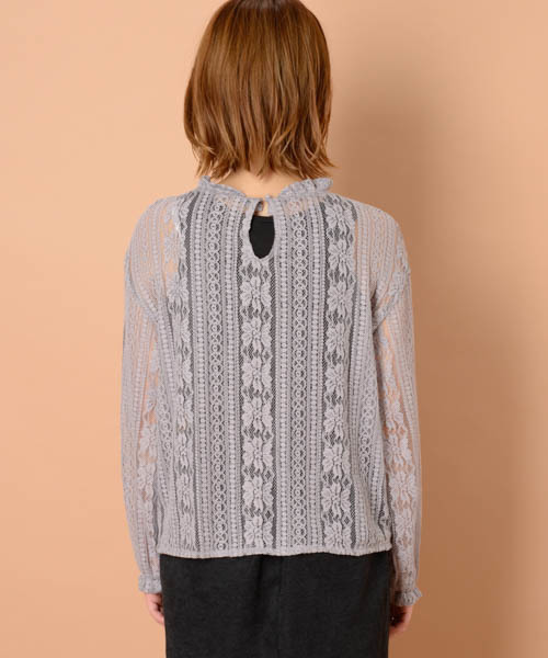 mystic(ミスティック)の「総レースブラウス(シャツ/ブラウス・レディース・レンガ/ブラック/オフホワイト/グレー・フリ-)」の21枚目の写真