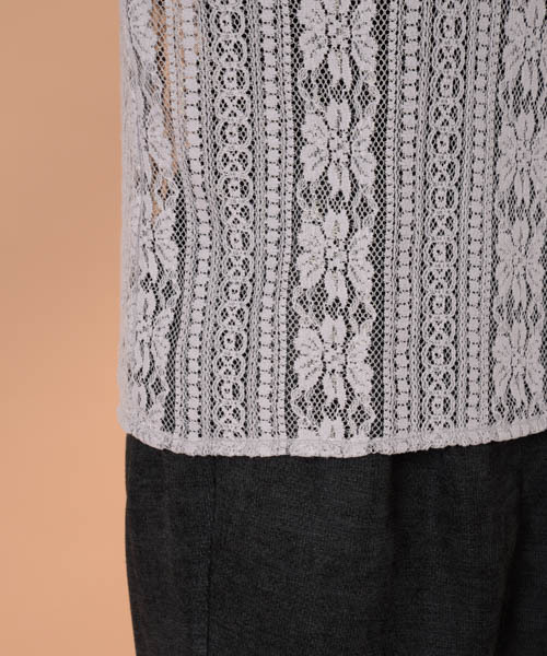 mystic(ミスティック)の「総レースブラウス(シャツ/ブラウス・レディース・レンガ/ブラック/オフホワイト/グレー・フリ-)」の16枚目の写真