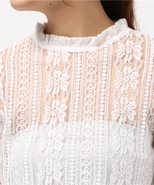 mystic(ミスティック)の「総レースブラウス(シャツ/ブラウス・レディース・レンガ/ブラック/オフホワイト/グレー・フリ-)」の8枚目の写真