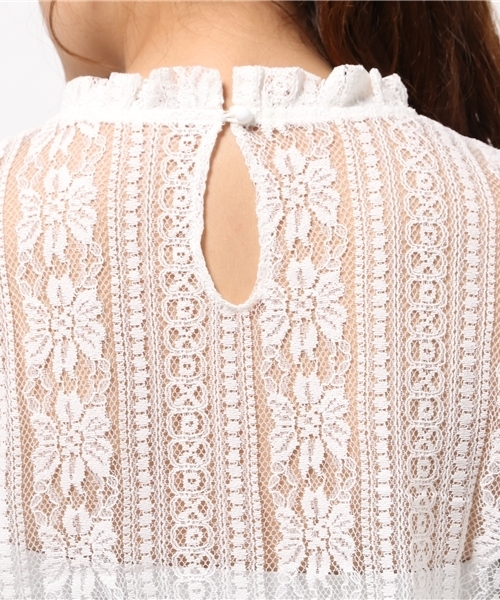 mystic(ミスティック)の「総レースブラウス(シャツ/ブラウス・レディース・レンガ/ブラック/オフホワイト/グレー・フリ-)」の9枚目の写真