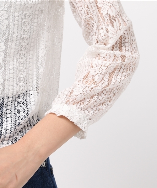 mystic(ミスティック)の「総レースブラウス(シャツ/ブラウス・レディース・レンガ/ブラック/オフホワイト/グレー・フリ-)」の10枚目の写真