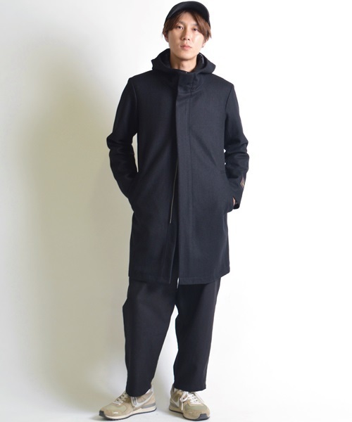 SHIPS JET BLUE（シップスジェットブルー）の「SHIPS JET BLUE: ウールフードコート■（その他アウター・メンズ・チャコールグレー/ネイビー/ブラック・SMALL/MEDIUM/X-LARGE/LARGE）」の22枚目の写真
