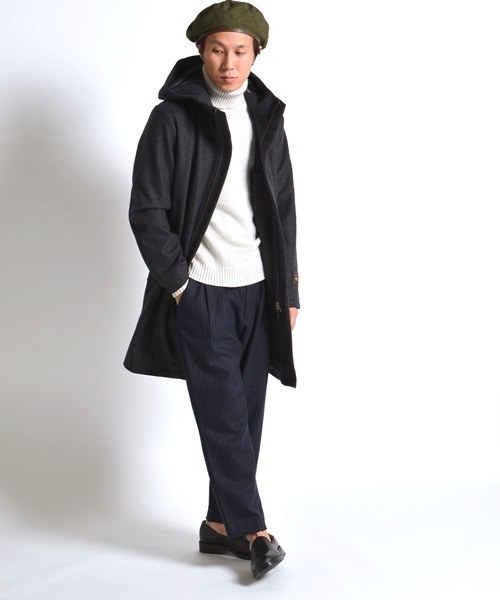 SHIPS JET BLUE（シップスジェットブルー）の「SHIPS JET BLUE: ウールフードコート■（その他アウター・メンズ・チャコールグレー/ネイビー/ブラック・SMALL/MEDIUM/X-LARGE/LARGE）」の20枚目の写真