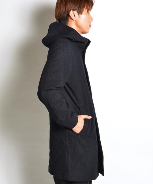 SHIPS JET BLUE（シップスジェットブルー）の「SHIPS JET BLUE: ウールフードコート■（その他アウター・メンズ・チャコールグレー/ネイビー/ブラック・SMALL/MEDIUM/X-LARGE/LARGE）」の5枚目の写真