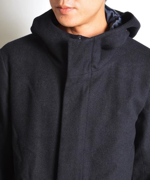 SHIPS JET BLUE（シップスジェットブルー）の「SHIPS JET BLUE: ウールフードコート■（その他アウター・メンズ・チャコールグレー/ネイビー/ブラック・SMALL/MEDIUM/X-LARGE/LARGE）」の7枚目の写真