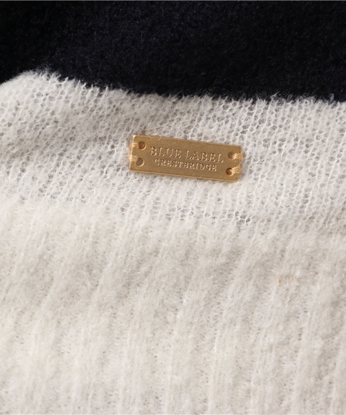 BLUE LABEL CRESTBRIDGE(ブルーレーベルクレストブリッジ)の「ブークレーヤーン ボーダーニット(ニット/セーター・レディース・ピンク/オフホワイト/グレー/ブラック・38)」の12枚目の写真