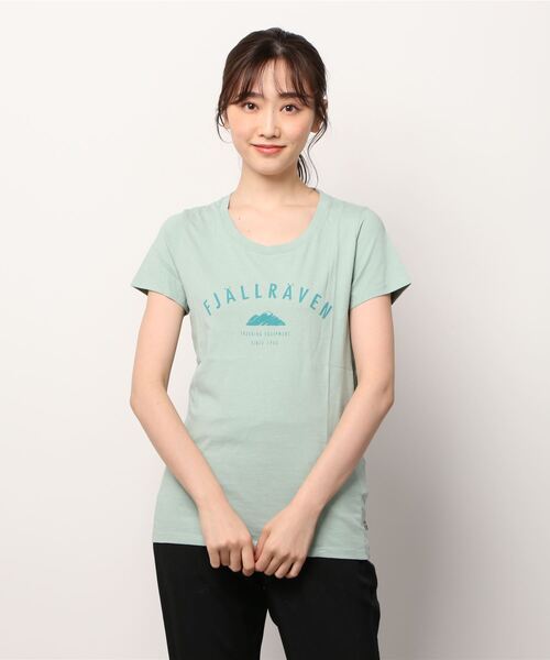 FJALL RAVEN （フェールラーベン）の「Trekking Equipment T-shirt W  (FJALLRAVEN/フェールラーベン)（Tシャツ/カットソー・レディース・パープル/ペールイエロー/グリーン/ライトグリーン/レッド系その他・L/M/S）」の2枚目の写真