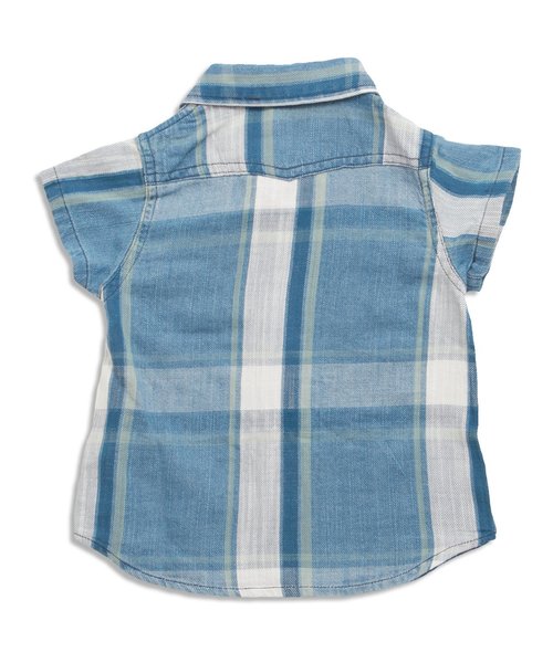 BREEZE（ブリーズ）の「インディゴチェックシャツ（シャツ/ブラウス・キッズ・サックスブルー/ネイビー・140/110/130/90/80/100/120）」の8枚目の写真