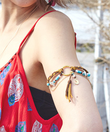 チャイハネ | 【チャイハネ】クレセントムーンチャーム＆フリンジアームレット(ブレスレット)