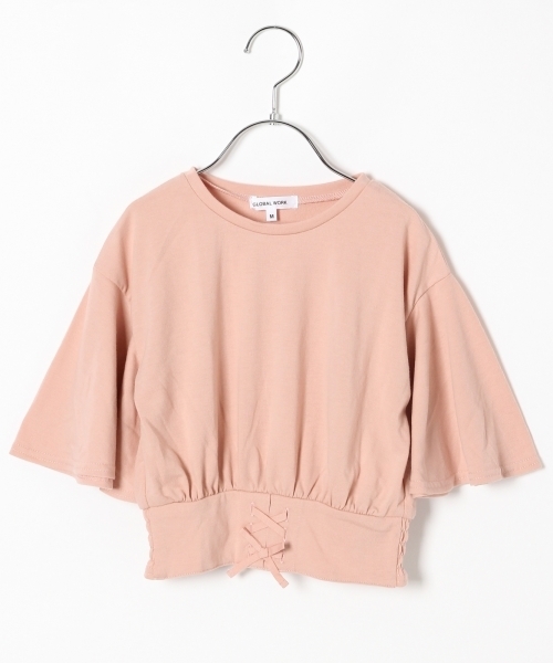 GLOBAL WORK（グローバルワーク）の「【キッズ】ウェストレースアッププルオーバー6分袖/768366（Tシャツ/カットソー・キッズ・ブラック/ライトピンク/イエロー・LARGE/SMALL/MEDIUM/XX-LARGE/X-LARGE）」の3枚目の写真