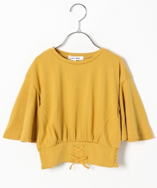 GLOBAL WORK（グローバルワーク）の「【キッズ】ウェストレースアッププルオーバー6分袖/768366（Tシャツ/カットソー・キッズ・ブラック/ライトピンク/イエロー・LARGE/SMALL/MEDIUM/XX-LARGE/X-LARGE）」の2枚目の写真