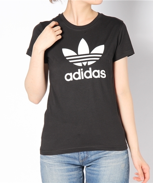 adidas Originals（アディダスオリジナルス）の「ADI TEE TREFOIL トレフォイル Tシャツ（Tシャツ/カットソー・レディース・ホワイト/ブラック/ピンク/ゴールド・SMALL/MEDIUM）」の2枚目の写真