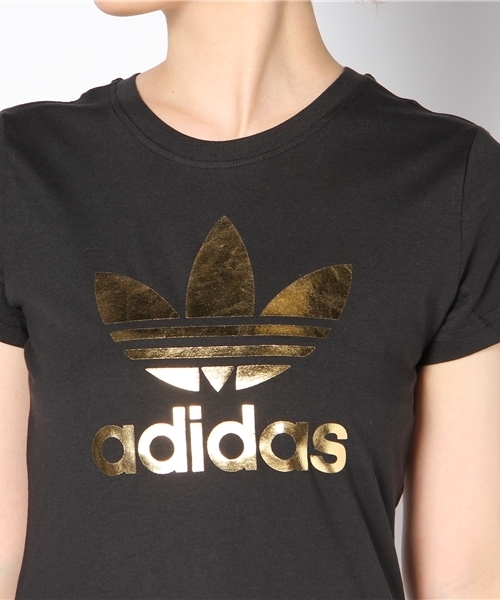 adidas Originals（アディダスオリジナルス）の「ADI TEE TREFOIL トレフォイル Tシャツ（Tシャツ/カットソー・レディース・ホワイト/ブラック/ピンク/ゴールド・SMALL/MEDIUM）」の7枚目の写真