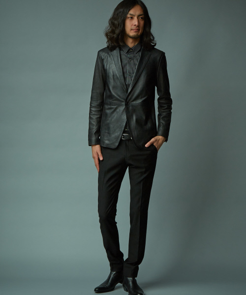 5351 POUR LES HOMMES（ゴーサンゴーイチプールオム）の「ドビーストライプストレッチシャツ（シャツ/ブラウス・メンズ・ブラック/ホワイト・44/46/48）」の14枚目の写真