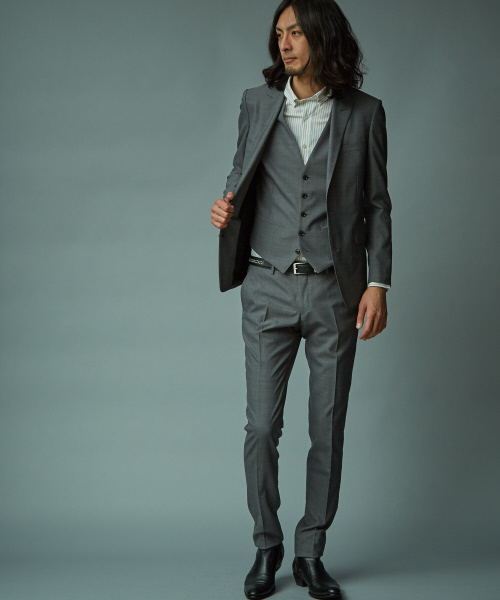 5351 POUR LES HOMMES（ゴーサンゴーイチプールオム）の「ドビーストライプストレッチシャツ（シャツ/ブラウス・メンズ・ブラック/ホワイト・44/46/48）」の18枚目の写真
