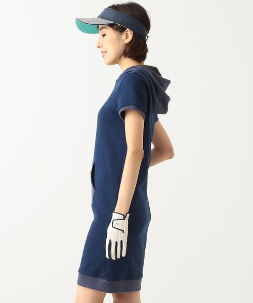 ワンピース ワンピース セール Beams 配色フード Golf Golf ビームスゴルフ のファッション Label ワンピース 配色フード Beams Purple