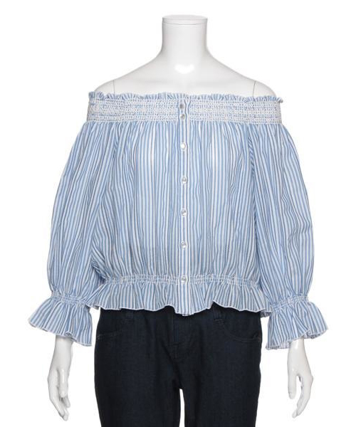 Lindsay(リンジィ)の「チェック柄オフショルブラウス(シャツ/ブラウス・キッズ・ブラック/レッド/ブルー・160/150)」の5枚目の写真