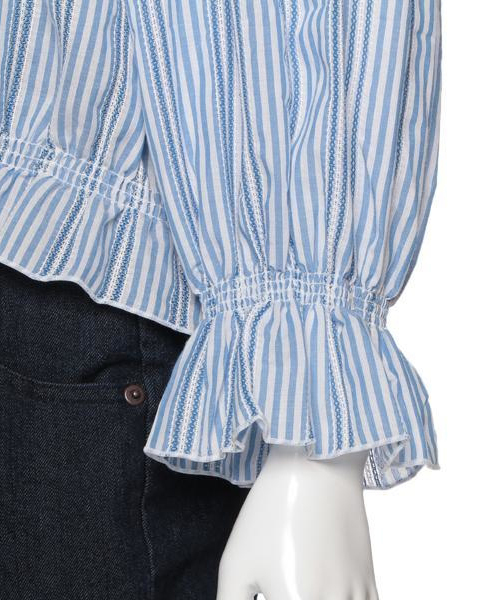 Lindsay(リンジィ)の「チェック柄オフショルブラウス(シャツ/ブラウス・キッズ・ブラック/レッド/ブルー・160/150)」の7枚目の写真